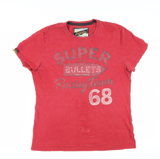 Superdry Men's Red Graphic Print T-Shirt L