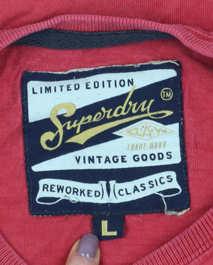 Superdry Men's Red Graphic Print T-Shirt L