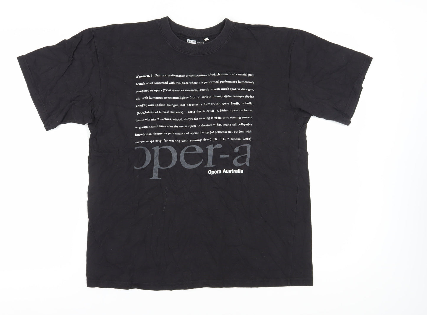 Playbill Unisex Black Cotton Music Graphic T-Shirt M
