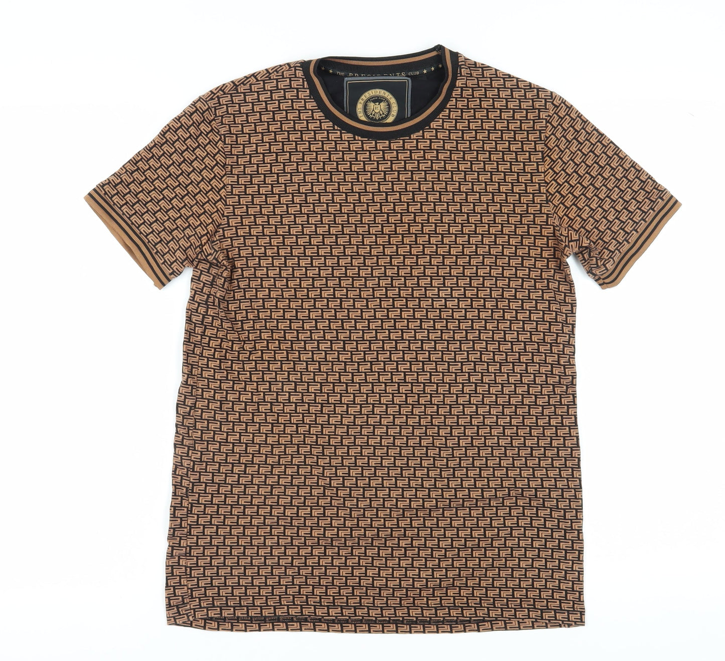 The Presidents Club Men's Brown Geometric T-Shirt, S