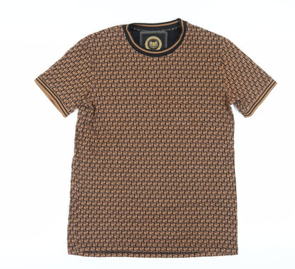 The Presidents Club Men's Brown Geometric T-Shirt, S