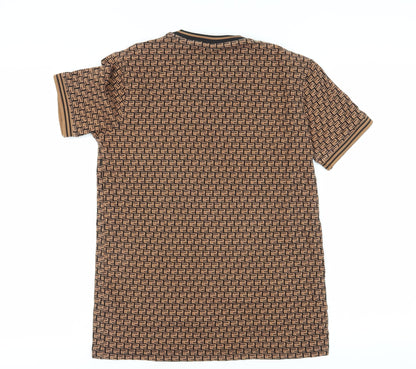 The Presidents Club Men's Brown Geometric T-Shirt, S