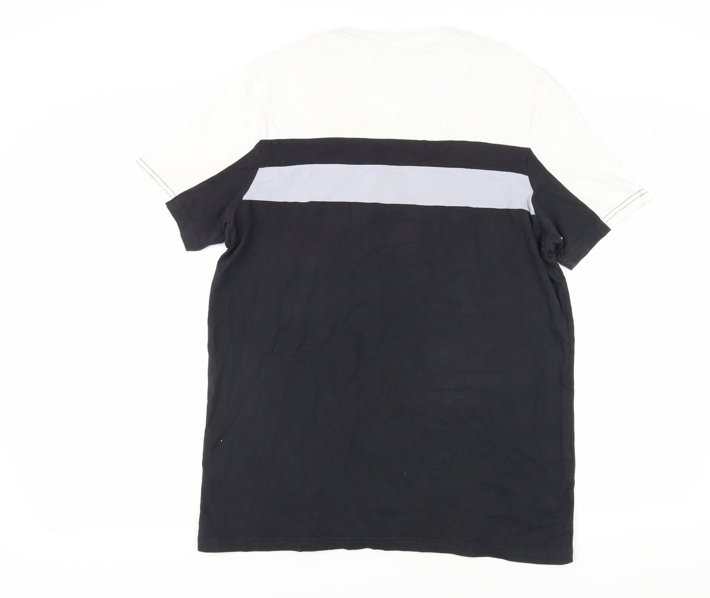 Lyle & Scott Men's XL Colourblock T-Shirt in Black/White