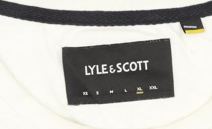 Lyle & Scott Men's XL Colourblock T-Shirt in Black/White