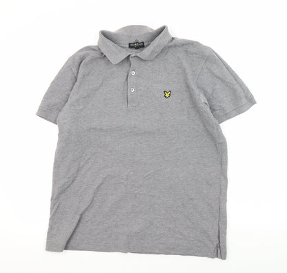 Lyle & Scott Men's Grey Polo Shirt L Size Short Sleeve
