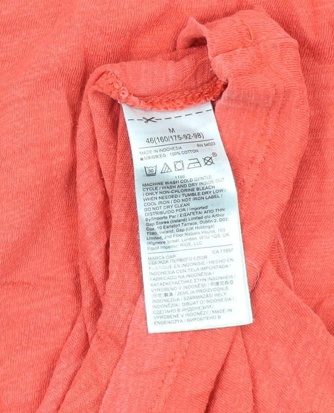 Gap Women's Red Basic T-Shirt, Size M, Casual Short Sleeve