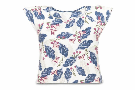 White Stuff Women's V-Neck Floral T-Shirt, 2XS