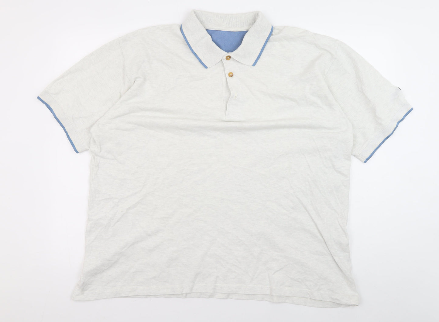 Lee Cooper Men's White Polo Shirt XL Solid Cotton