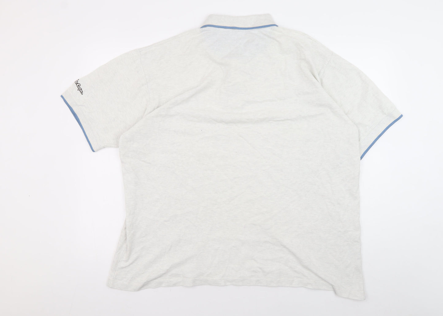 Lee Cooper Men's White Polo Shirt XL Solid Cotton