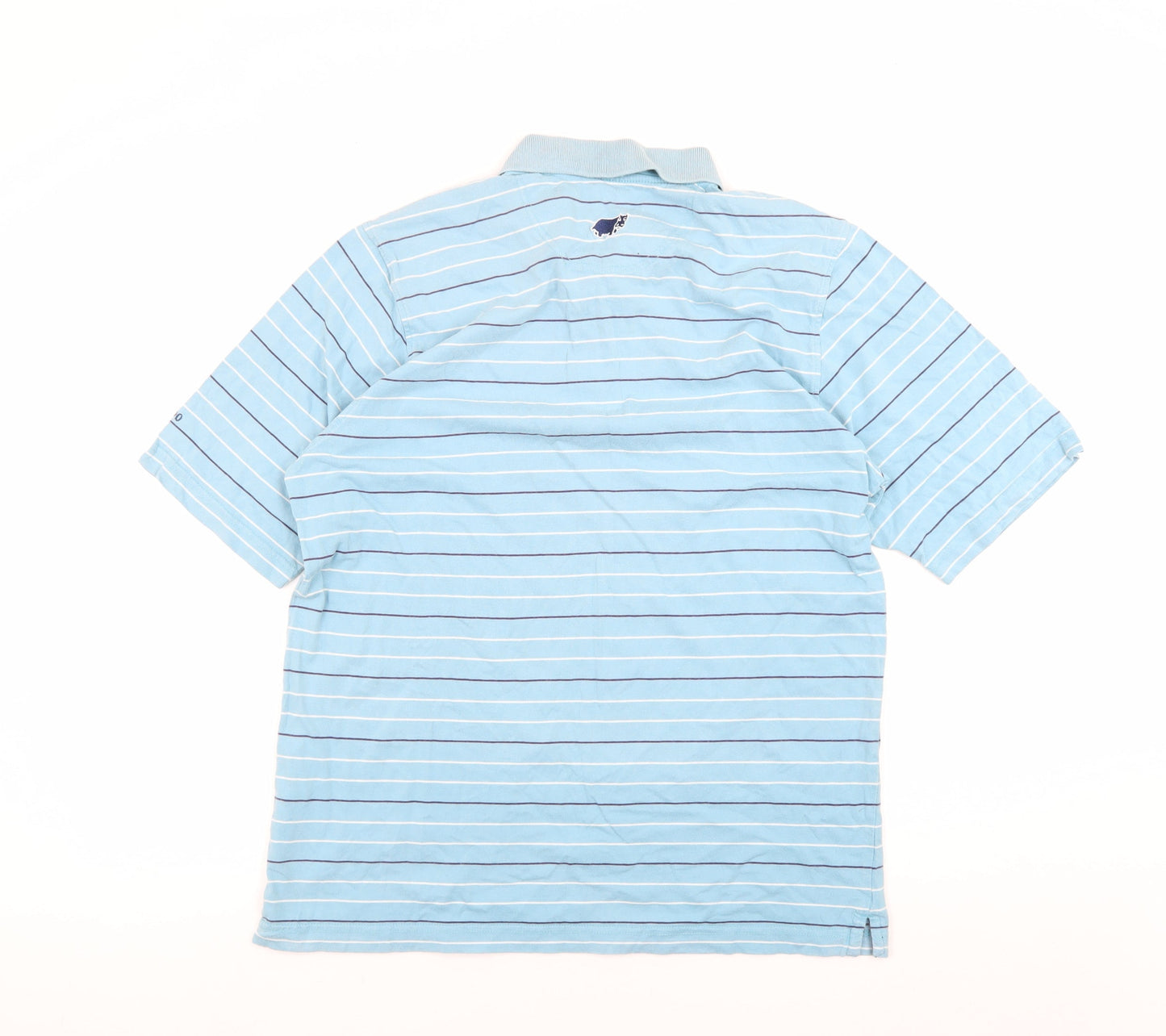 HiPPO Men's Blue Striped Polo Shirt - Size S