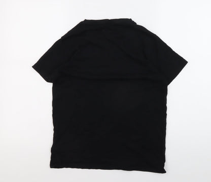 Marks and Spencer Boys Black T-Shirt 12-13 Years with Pocket