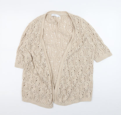 Womens UK Size M ISLE Beige Cardigan Jumper