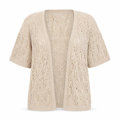 Womens UK Size M ISLE Beige Cardigan Jumper