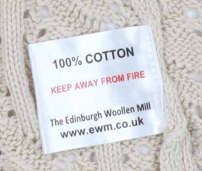 Womens UK Size M ISLE Beige Cardigan Jumper