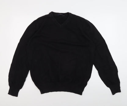 Henri Lloyd Men's Black V-Neck Pullover Jumper - Medium
