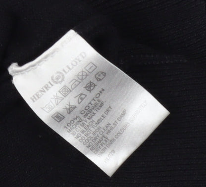 Henri Lloyd Men's Black V-Neck Pullover Jumper - Medium