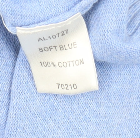 Cotton Traders Men's Blue Pullover Jumper, L, V-Neck