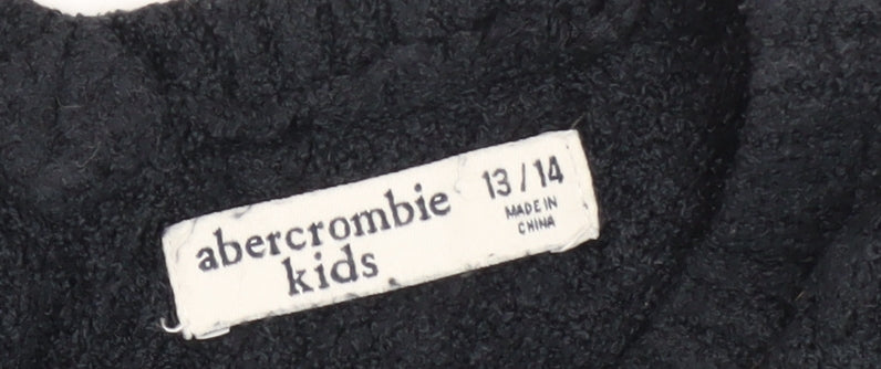 Abercrombie Kids Black Pullover Jumper, Girls 13-14 Years