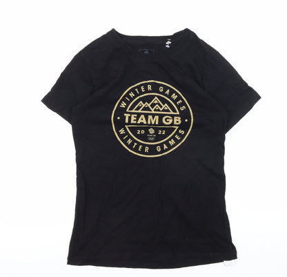 Unisex Adults UK Size M Team GB Black Basic T-Shirt