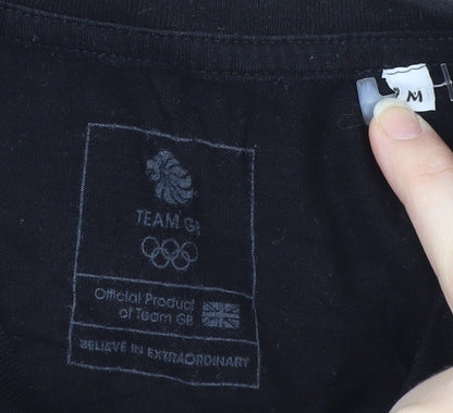 Unisex Adults UK Size M Team GB Black Basic T-Shirt