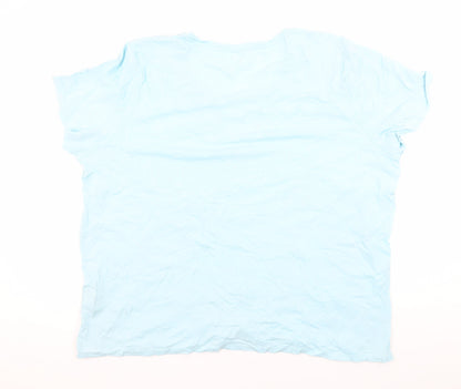 Lands' End Women's Blue Basic T-Shirt, Medium