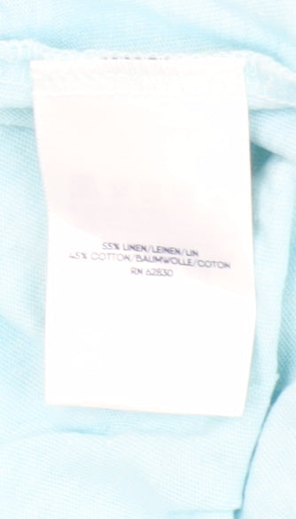 Lands' End Women's Blue Basic T-Shirt, Medium