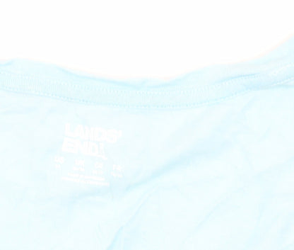 Lands' End Women's Blue Basic T-Shirt, Medium