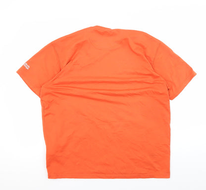 North Ridge Men's Orange T-Shirt, Medium, Short Sleeve, Logo