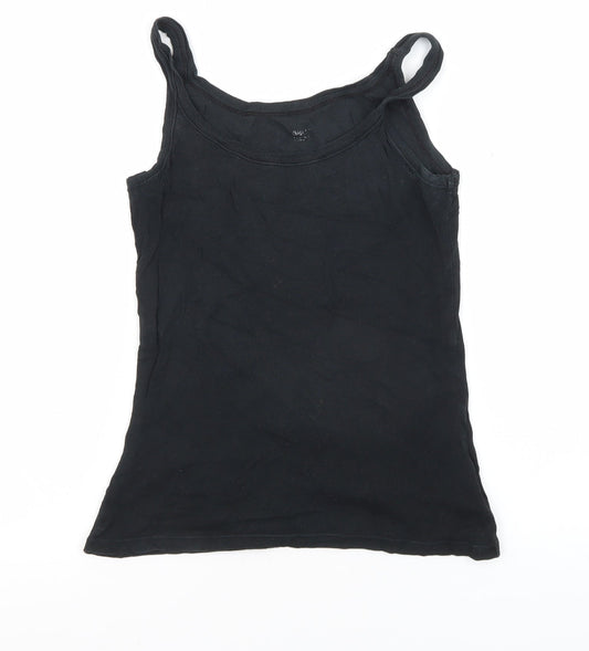 Gap Women's Black Tank Top, Small, Cotton Knit