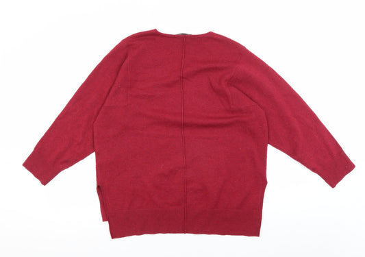 Womens UK Size S French Connection Red Pullover Jumper