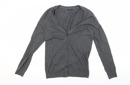 Gap Women's Grey Cardigan M with Button Accents