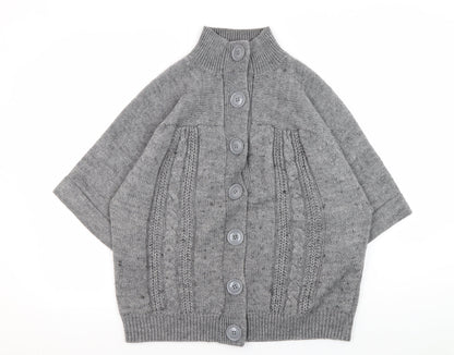 Womens UK Size 16 Kaliko Grey Cardigan Jumper