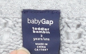 babyGap Grey Unisex Toddler Cardigan - 36 Months