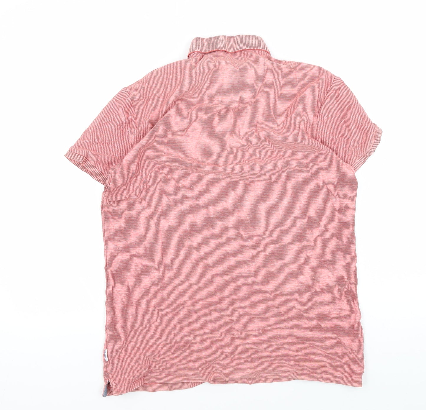 Wrangler Men's Red Striped Polo Shirt Size 12 Casual