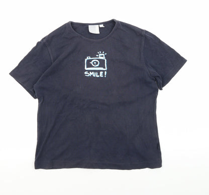 Unisex Adults UK Size XL Esprit Black Basic T-Shirt