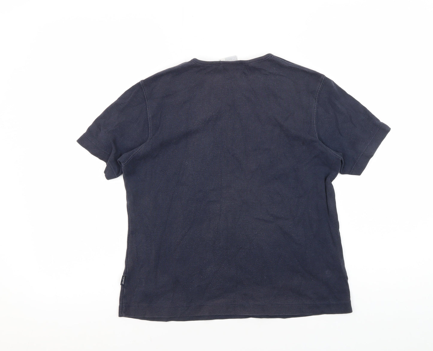Unisex Adults UK Size XL Esprit Black Basic T-Shirt