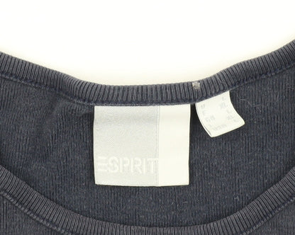 Unisex Adults UK Size XL Esprit Black Basic T-Shirt