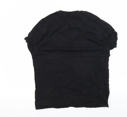 Mens UK Size M Debenhams Black  T-Shirt