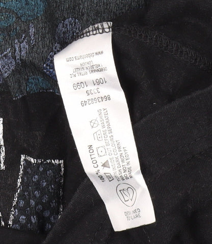 Mens UK Size M Debenhams Black  T-Shirt