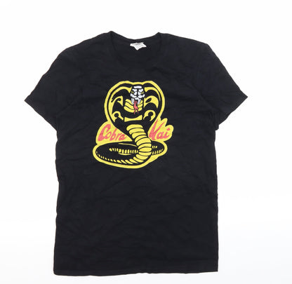Mens UK Size S Gildan Black  T-Shirt
