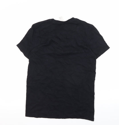 Mens UK Size S Gildan Black  T-Shirt