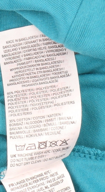 LA Gear Women's Blue V-Neck T-Shirt, Size 14, Activewear