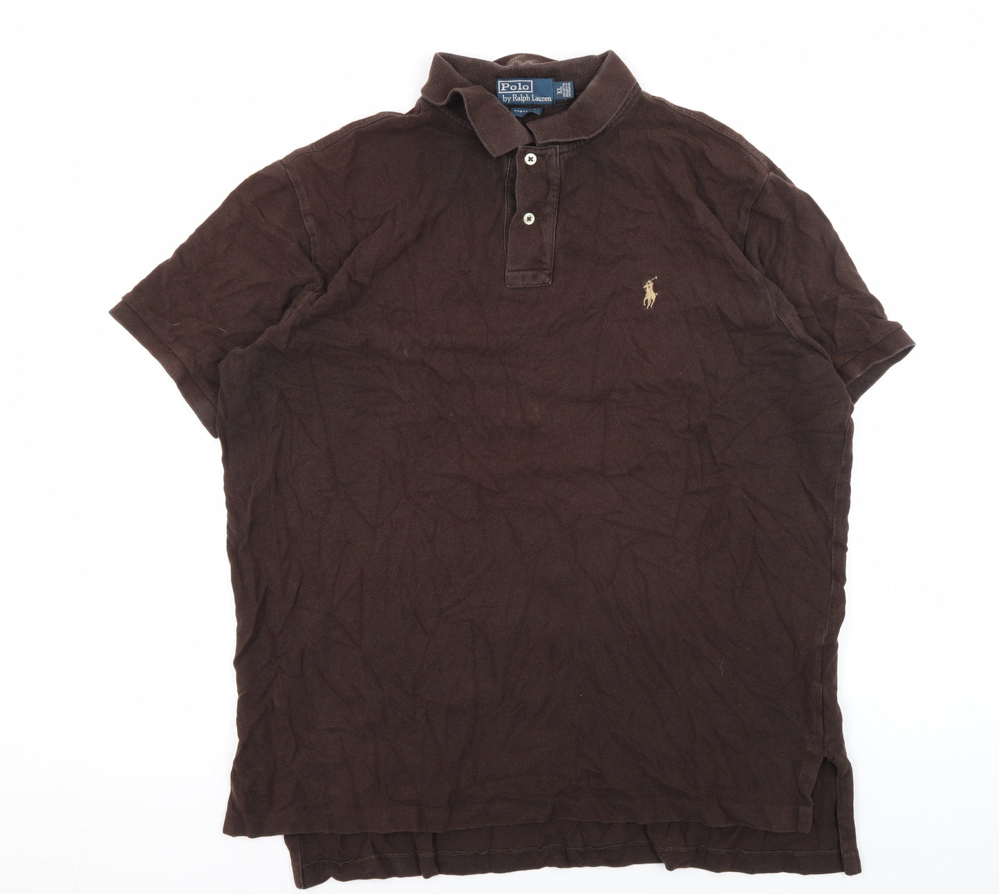 Ralph Lauren Men's Brown XL Polo Shirt Short Sleeve