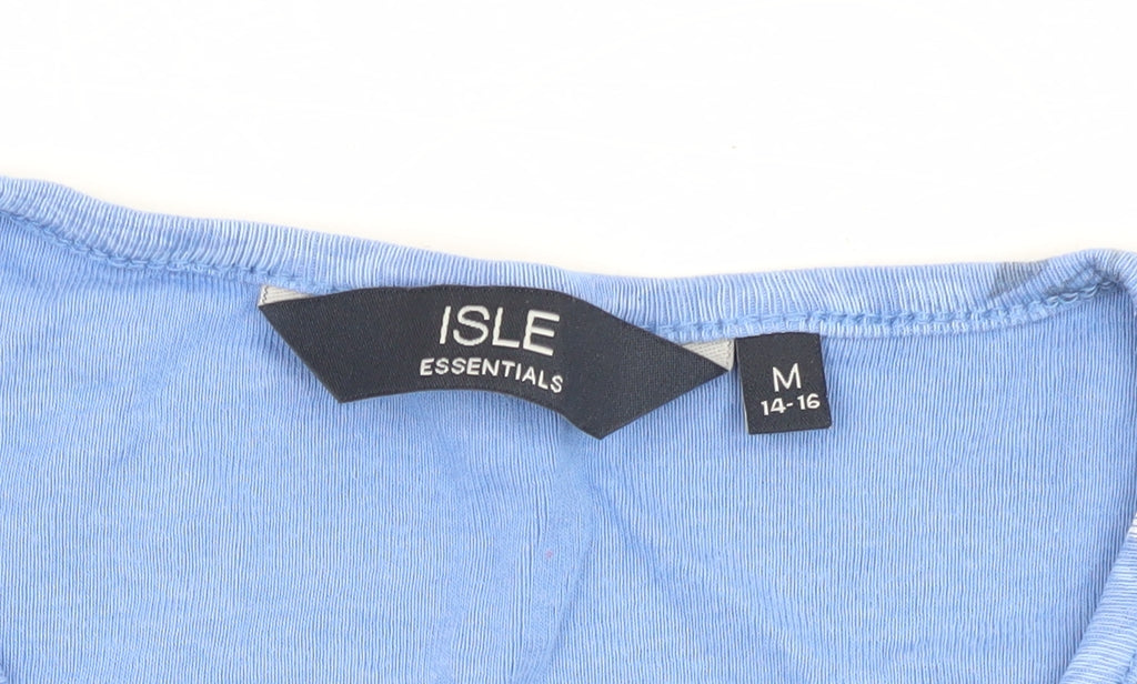 Womens UK Size 14 Isle Essentials Blue  T-Shirt