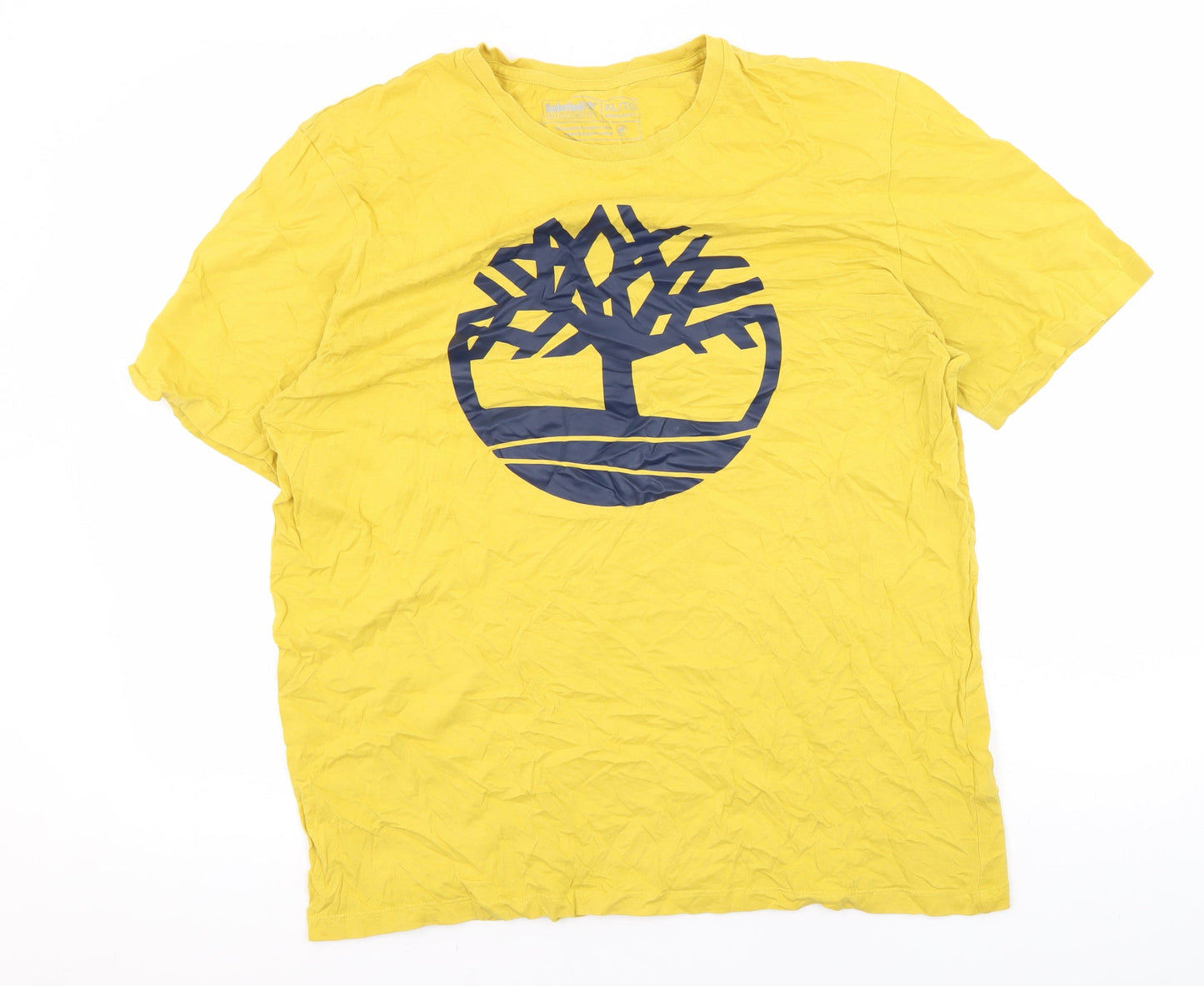 Timberland Men's Yellow Cotton Logo T-Shirt XL