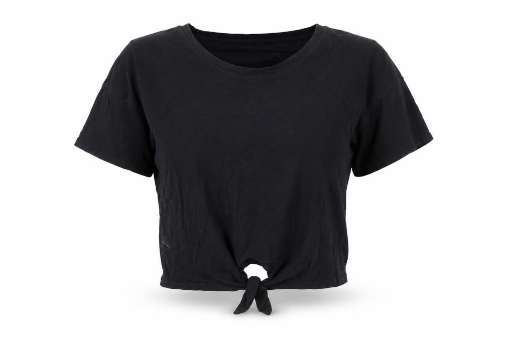 Front view of Gap Black unisex t-shirt, size M, casual comfort