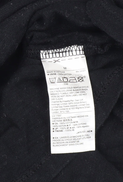 Unisex Adults UK Size M Gap Black Basic T-Shirt