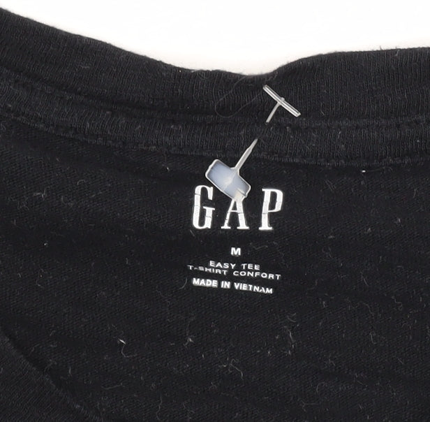 Unisex Adults UK Size M Gap Black Basic T-Shirt