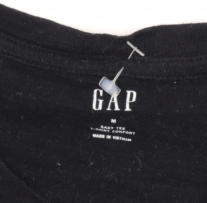 Unisex Adults UK Size M Gap Black Basic T-Shirt