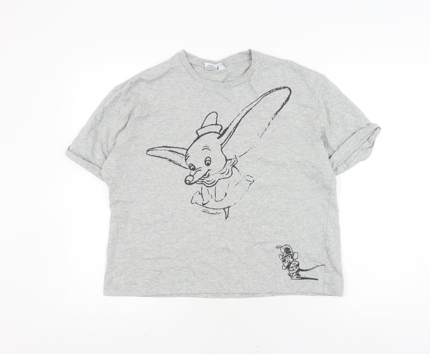 Womens UK Size S Disney Grey  T-Shirt